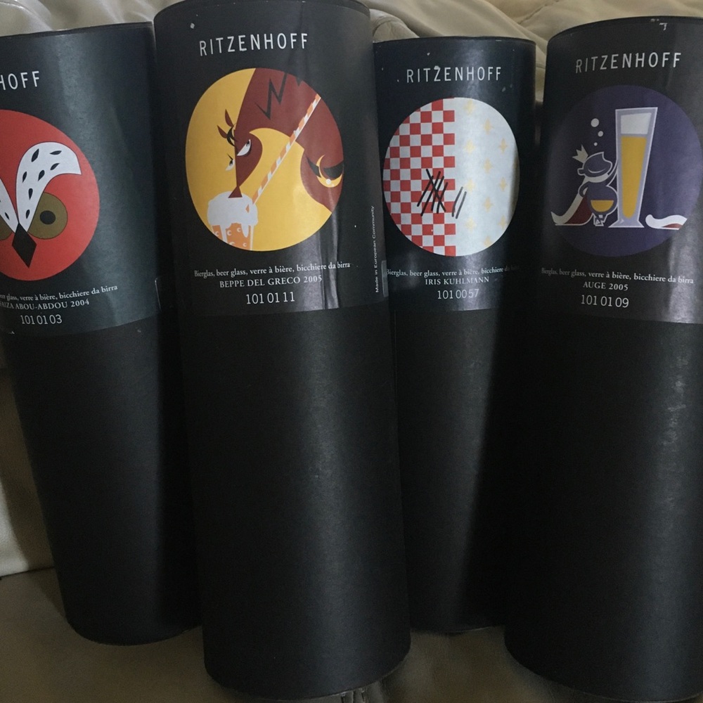 🆕 RITZENHOFF Collectable Beer Glasses, set of 4 - Picture 3 of 4